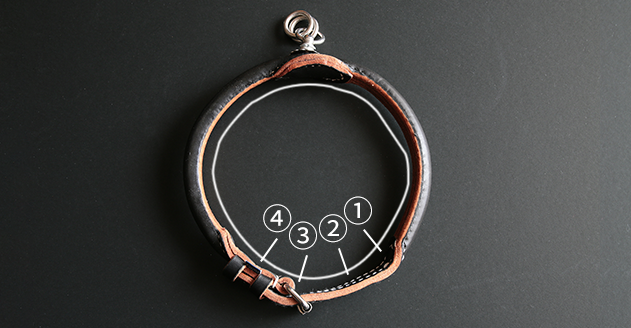 TOCHIKAN Round Leather Collar Size